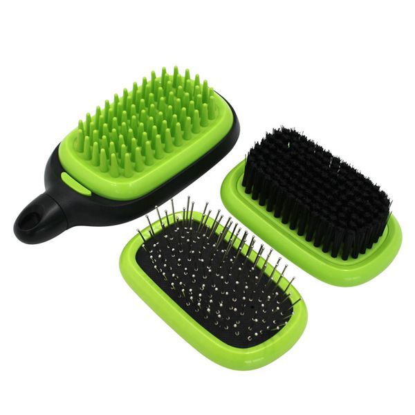 3 in 1 Pin and Bristle Brush Grooming Kit for Dogs Cats