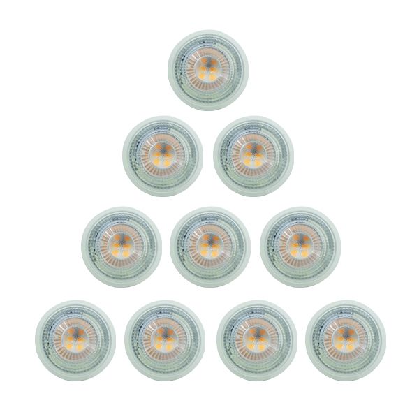 5W 6500K GU10 Lamps - Non Dimmable - Set of 10 (L003)