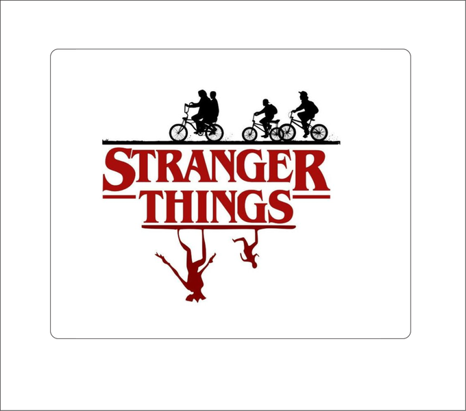 White Stranger Things 2 Mouse pad