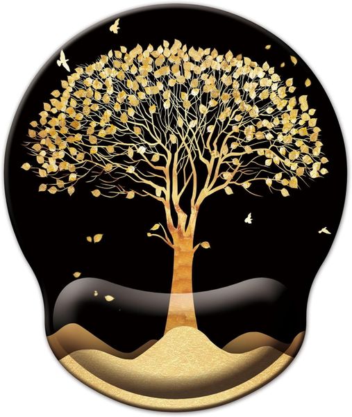 Gaming Mouse Pad with Wrist Support Non-Slip Rubber Base for Home Office