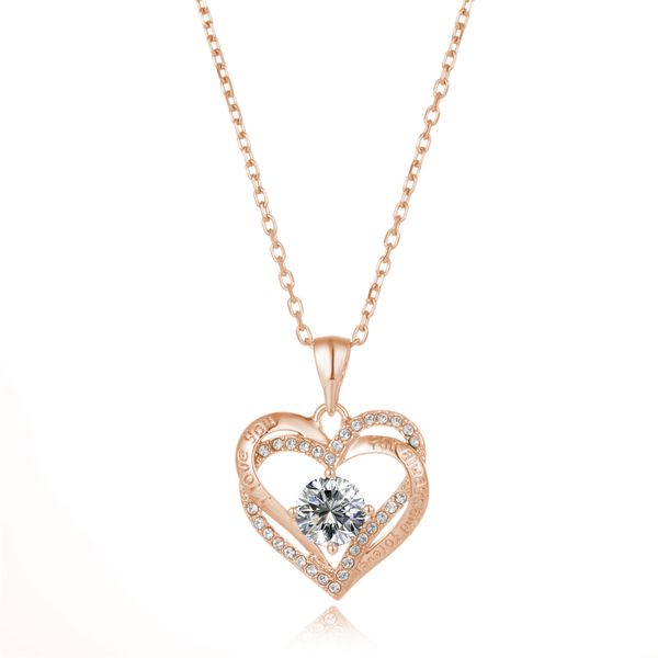 Crystalize I Love you.. April Birthstone Necklace with Swarovski Crystals