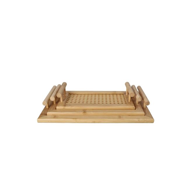 Unique Design Of Three Bamboo Trays