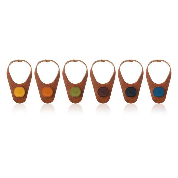 Vacuvin Beer Bottle Marker &amp; Stopper - Set Of 6