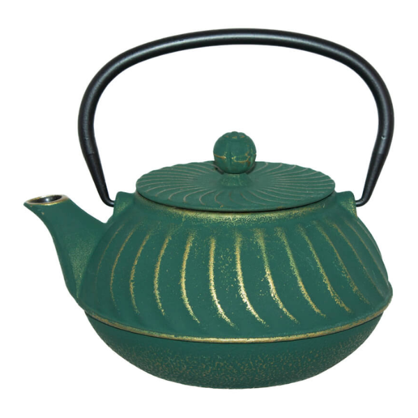 Green Elegant Cast Iron Tea Pot 800ml