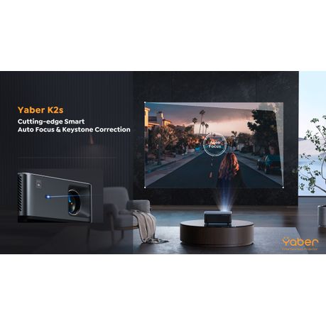 Yaber Smart 4K Android Projector, Home Movie Projector with JBL Speaker,  Auto Focus/Keystone, 1080 Projector with Wifi Bluetooth, Support NFC/Dolby