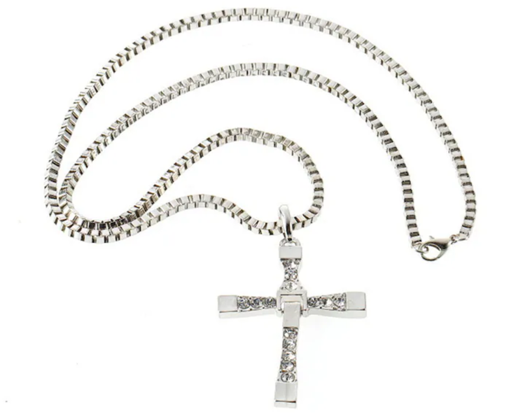 MorFansi Dominic Toretto Cross Pendant Necklace Men's Cross Chain Jewelry