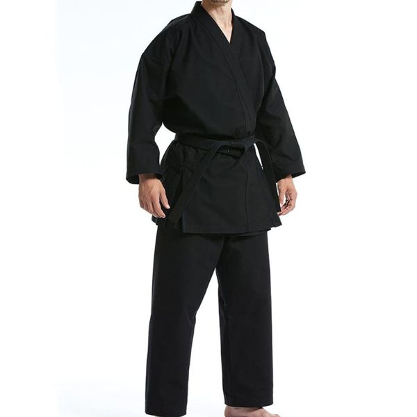 Black Karate Suit Brazilian Jiu Jitsu Gi Martial Art Training Clothes