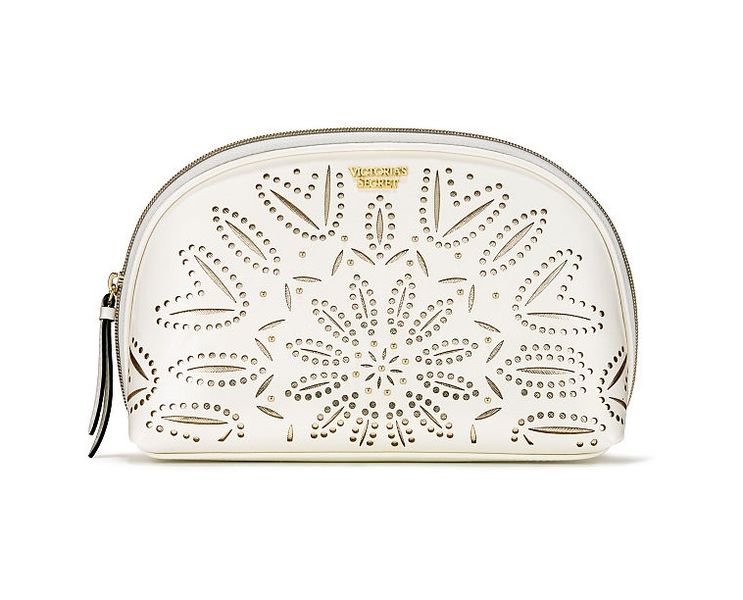 Victoria's Secret - Laser-Cut Floral Glam Bag (White)