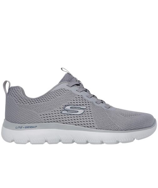 Skechers Men Light Grey Mesh Casual Slip On