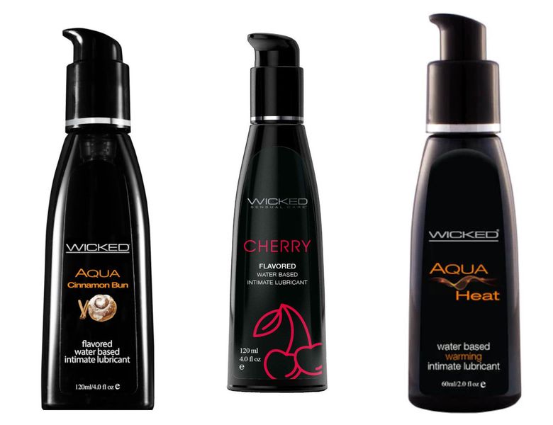Wicked Adult Sensual Care Aqua Heat w Cherry &amp; Cinnamon Bun Lube Lubricants