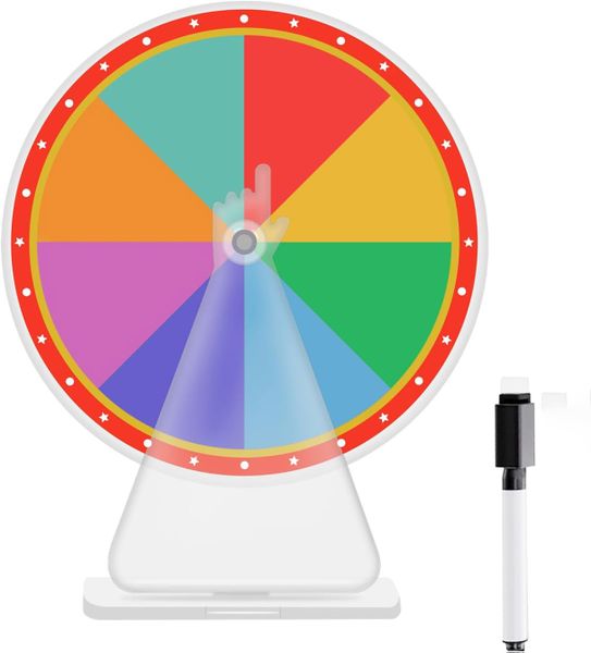 10cm Prize Wheel Spinner Acrylic Tabletop Color for Carnival Trade Show