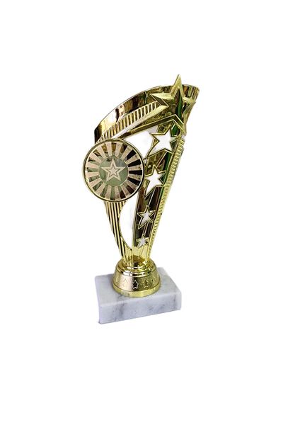 Pack of 3 Large Gold Trophies with Marble Base (S53)