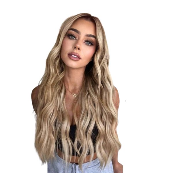 Women's Ombre Blonde Highlighted Wig Synthetic Hair 26 Inches