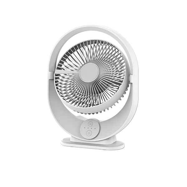 8-Inch Rechargeable Portable Desktop Fan with Built-in Light