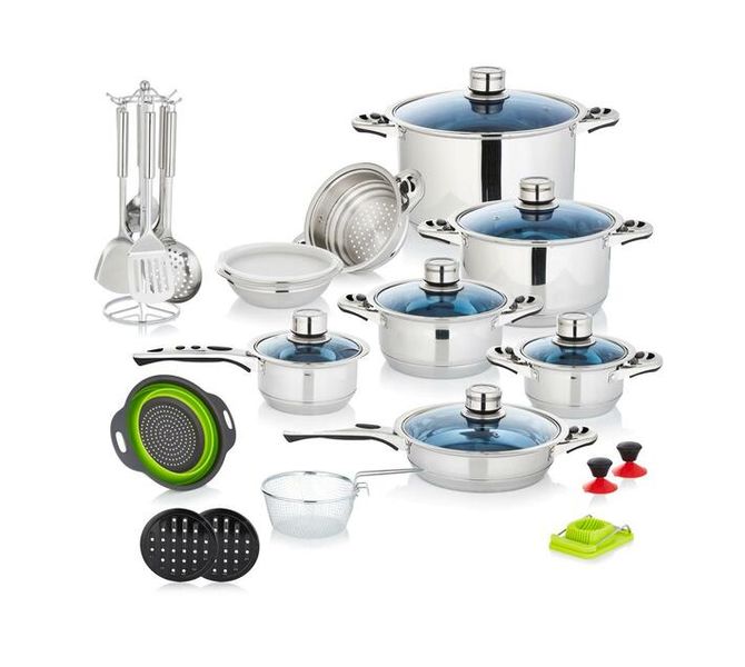 30 Piece Stainless Steel Cookware Set