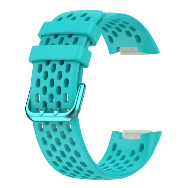 Silicone Sport Strap For Fitbit charge 5-Teal