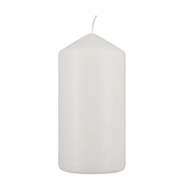 Kitro White Wax Pillar Fresh Dinner Candle