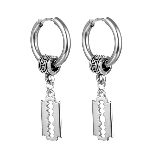 ER-EQ0025, Stainless Steel Blade Earrings