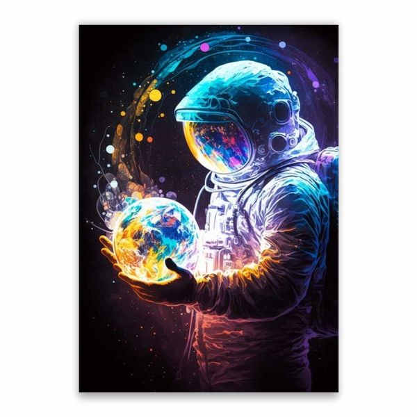Earth In Hands Astronaut - A1 Poster
