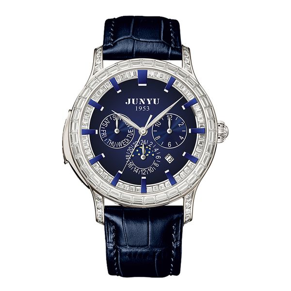 Men Automatic Mechanical Movement Watch Belt Watch Casual Wrist Watch