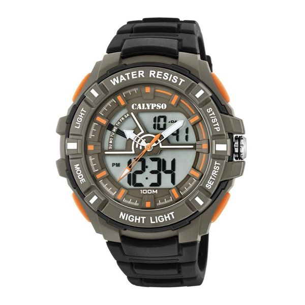Calypso Digital Men's Watch - Green and Orange