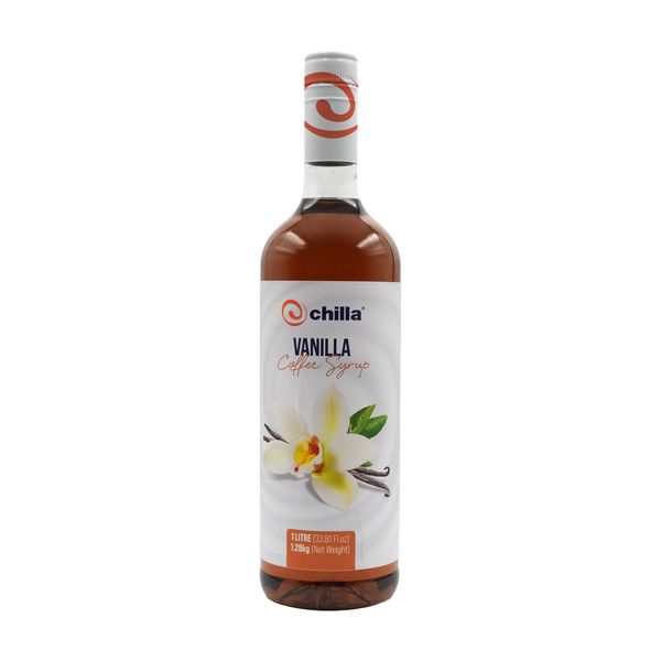 Chilla Vanilla Coffee Syrup 1lt - Milkshake, Smoothie, Dessert, Lattes