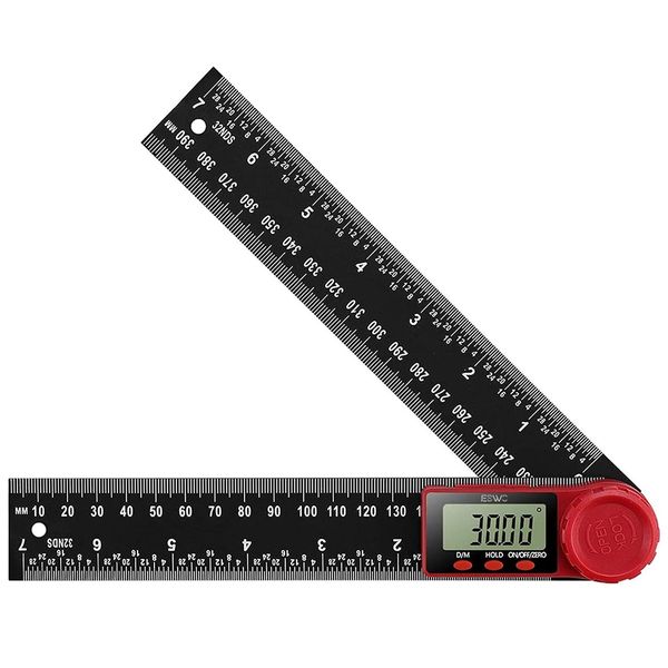 2 in 1 Digital Angle Finder Protractor 8inch/219mm,Black