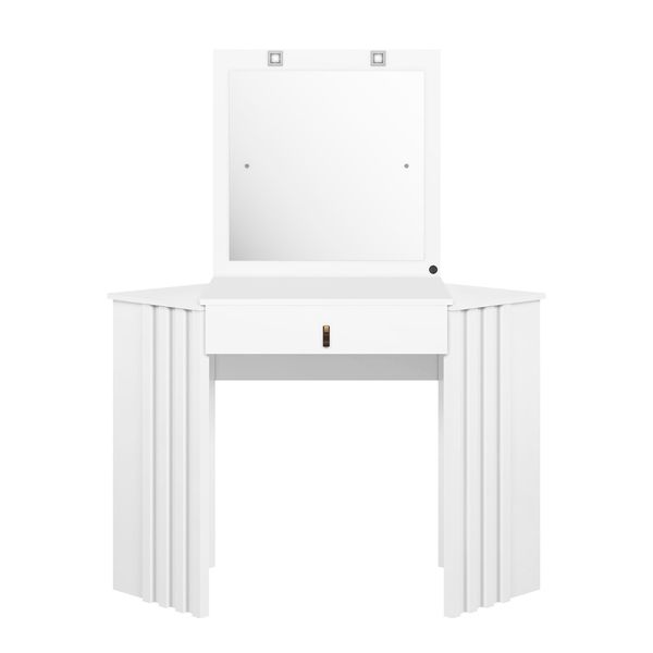 Glitter Corner Dressing Table with LED Lights