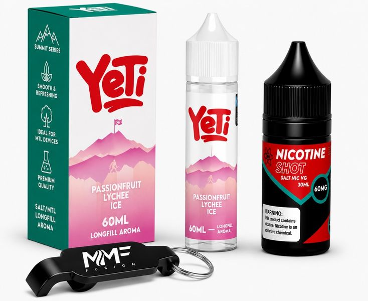 Yeti Series MMF E-Liquid 60ml Juice 30mg - Passionfruit Lychee Ice