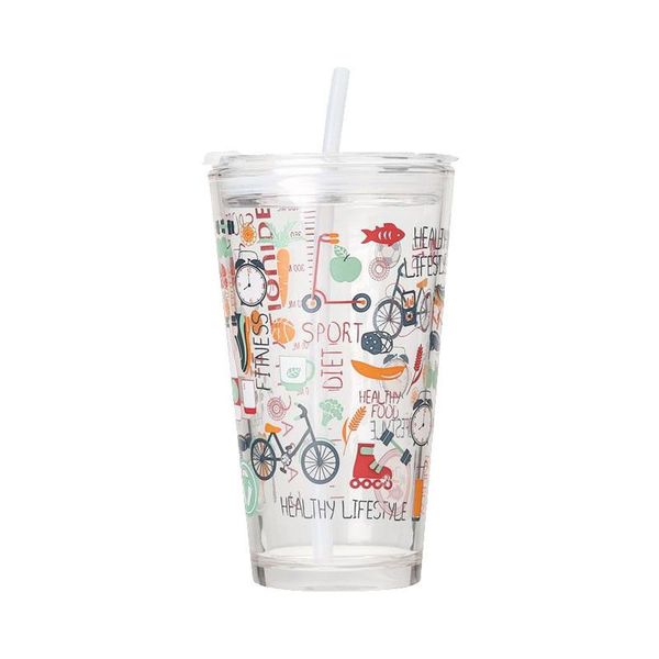 YS Travel Mug 450ml with Straw for Cooldrinks and Sipper for Hot Drinks