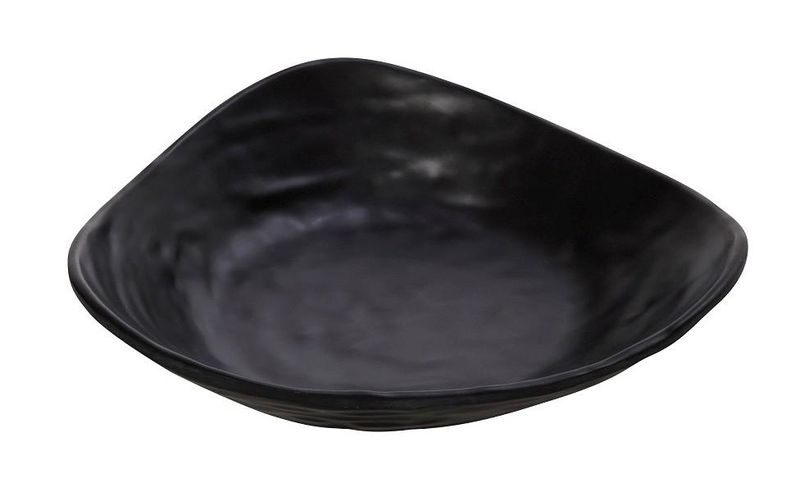 MELAMINE BOWL 21X4CM DROPSTONE SERIES SERVICE BLACK 6 PCS-Crockery Centre