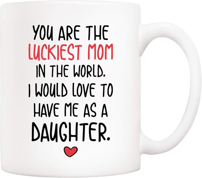 The luckiest mom -Father's day-Mother's day-Valentines-Christmas Mug