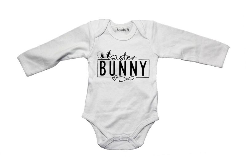 Sister Bunny - Easter Heart - Long Sleeve - Baby Grow