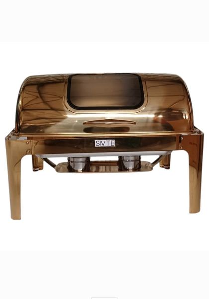 SMTE - Square Gold Chafing Dish with Window - HOP