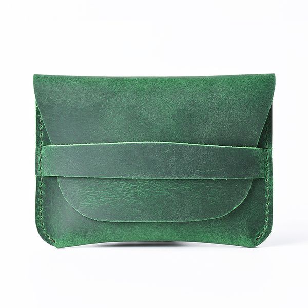 Creative Vintage First-Layer Cowhide Card Holder with Fixed Buckle
