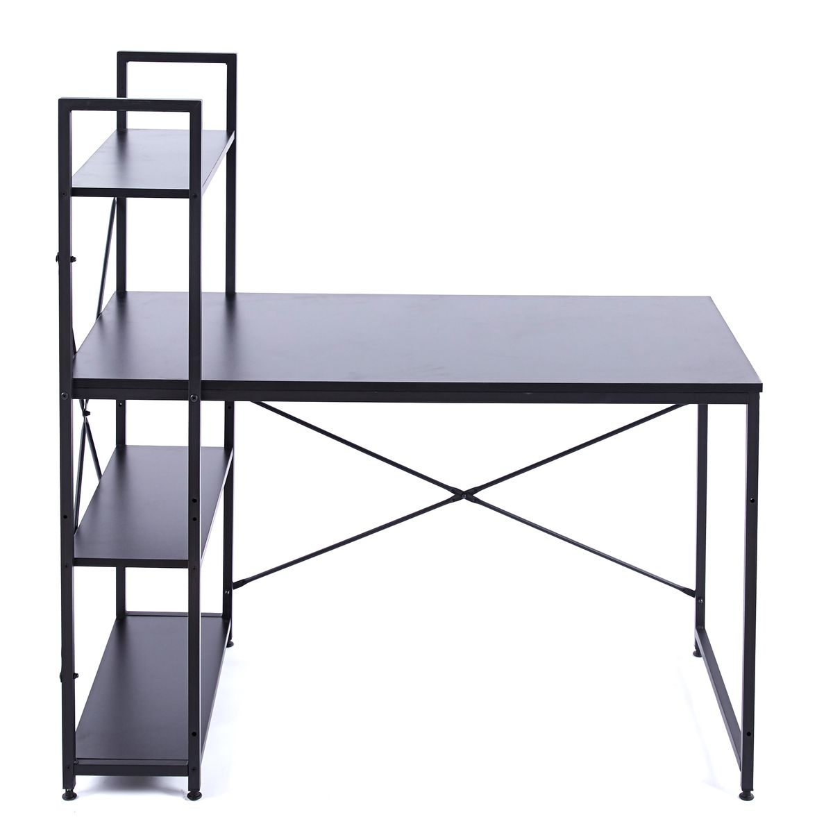 Computer Table Student Desk Office Workstation with 4 Shelves