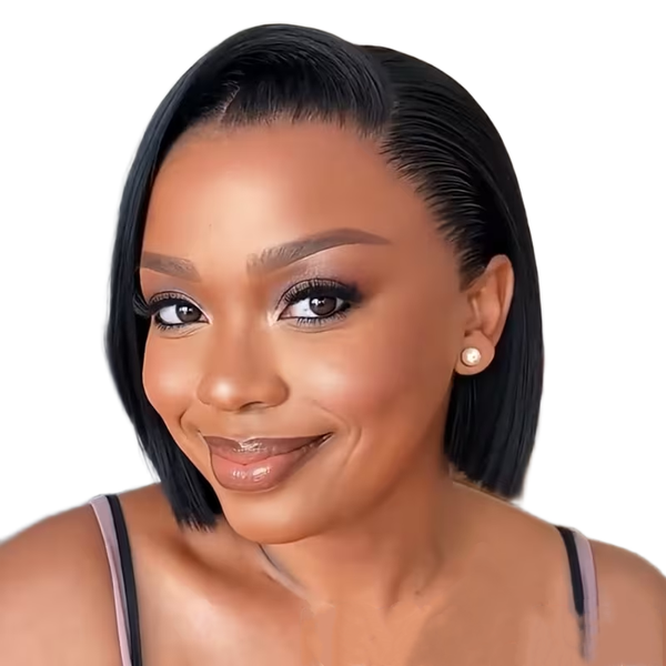 VSP 8In Wear &amp; Go Glueless Bob Wig-Brazilian 4x4 Lace Closure Straight Wig