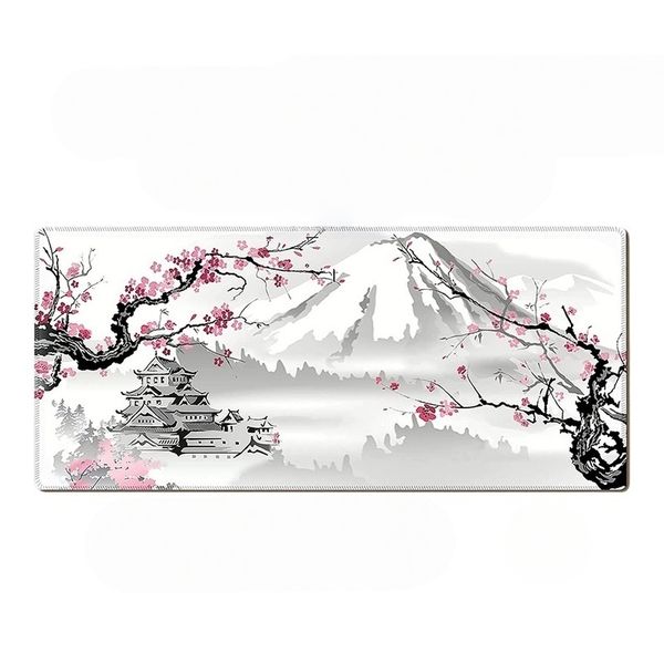 Sakura Cherry Blossom XXL Non-Slip Mouse Pad Compatible with Keyboard