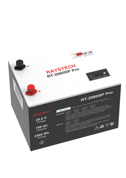 Raystech 25.6V Lithium 100AH Deep Cycle Pro Battery