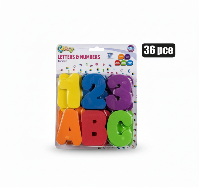 Cooey Baby Bath Toy Set - 36 Piece EVA Letters and Numbers