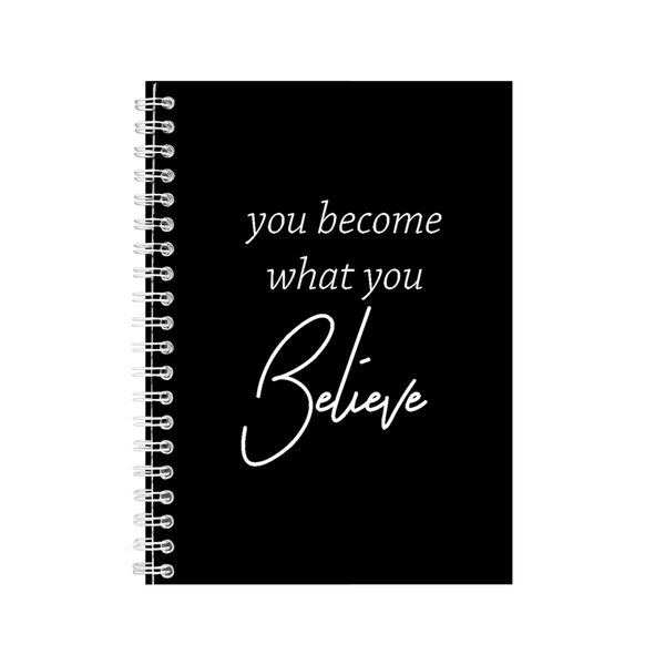 Believe A5 Notebook Spiral Lined Motivational Sayings Graphic Notepad 154