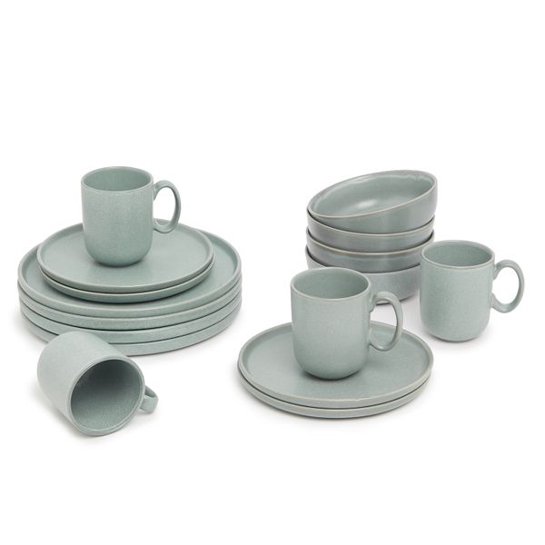 George &amp; Mason - 16 Piece Dinner Set - Stoneware Grey