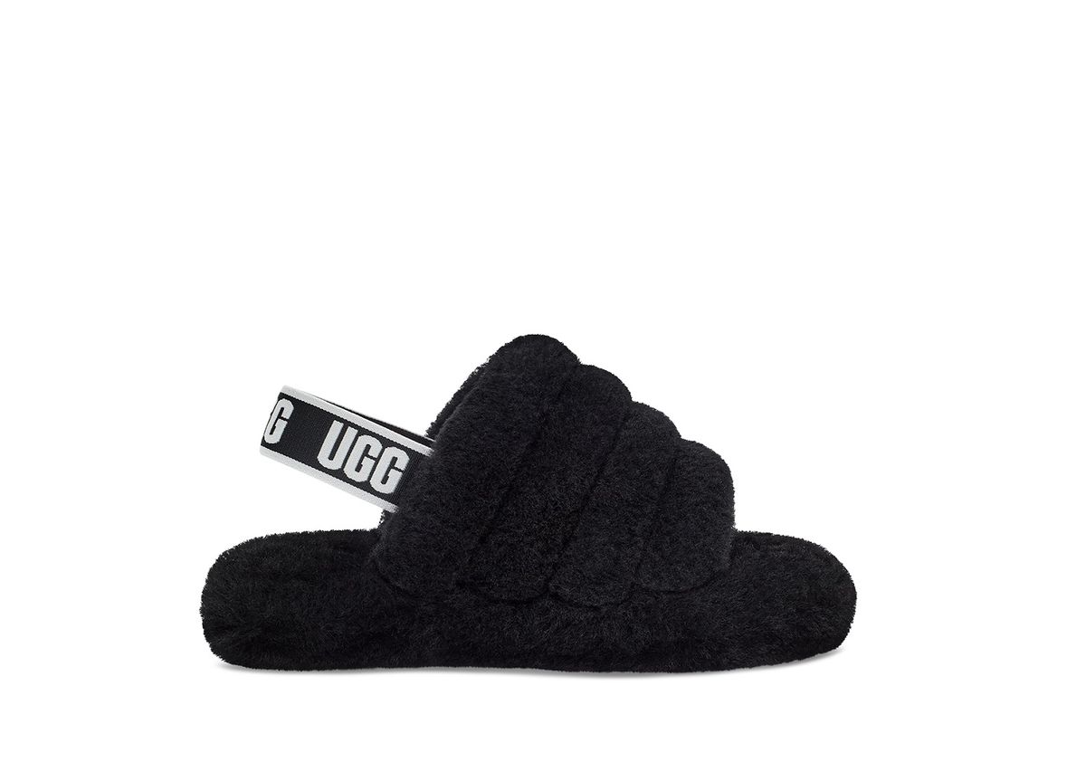 Ugg fluff 2025 slide black