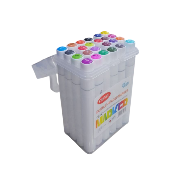 Double Head Oil Art Drawing Marker Pen 24-pieces