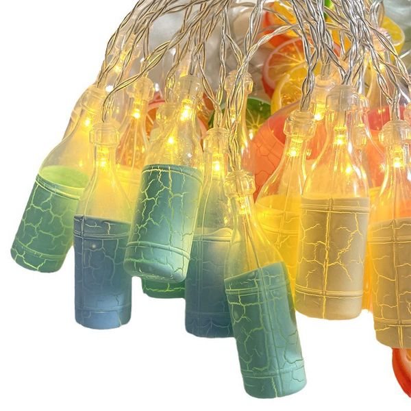 3M 20 Lights LED String Light with Plastic Mini Bottles (Constant &amp; Flash)
