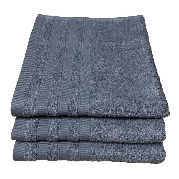 3 Pack Hand Towel Cotton 50 x 100cm - 415gsm - P3