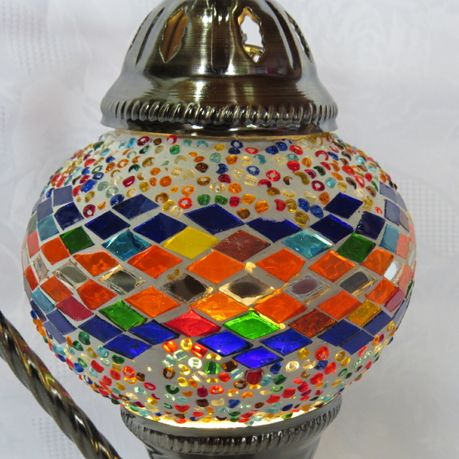 Stunning Handmade Swan Neck Turkish Moroccan Mosaic Glass Table