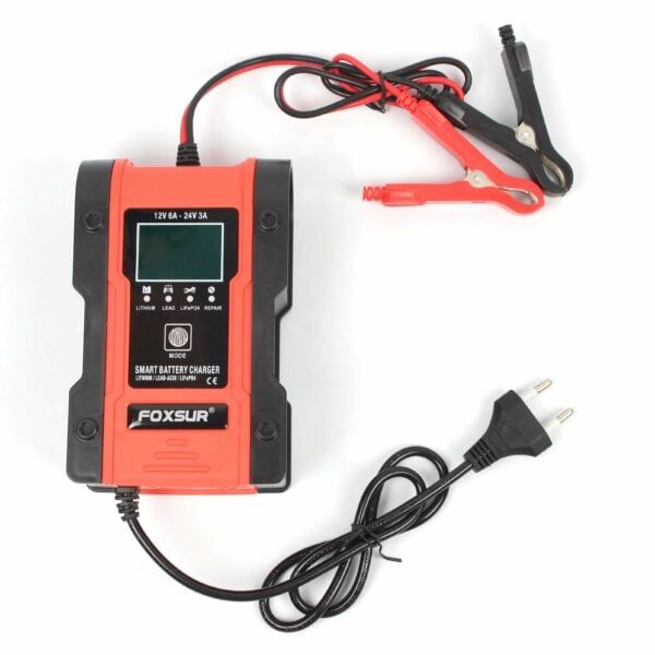 6A Smart Battery Charger &amp; Maintainer - 7-Stage, 12V/24V, LiFePO Support