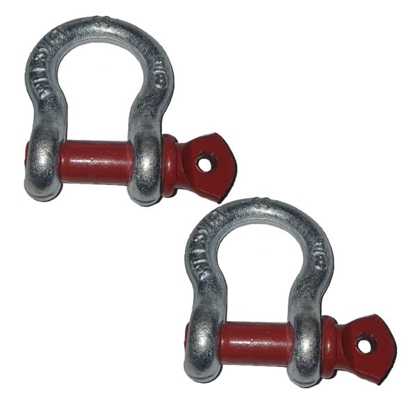 Tool Heavy Duty Steel Bow Type Shackle With Screw Pin 2 Piece 9cm