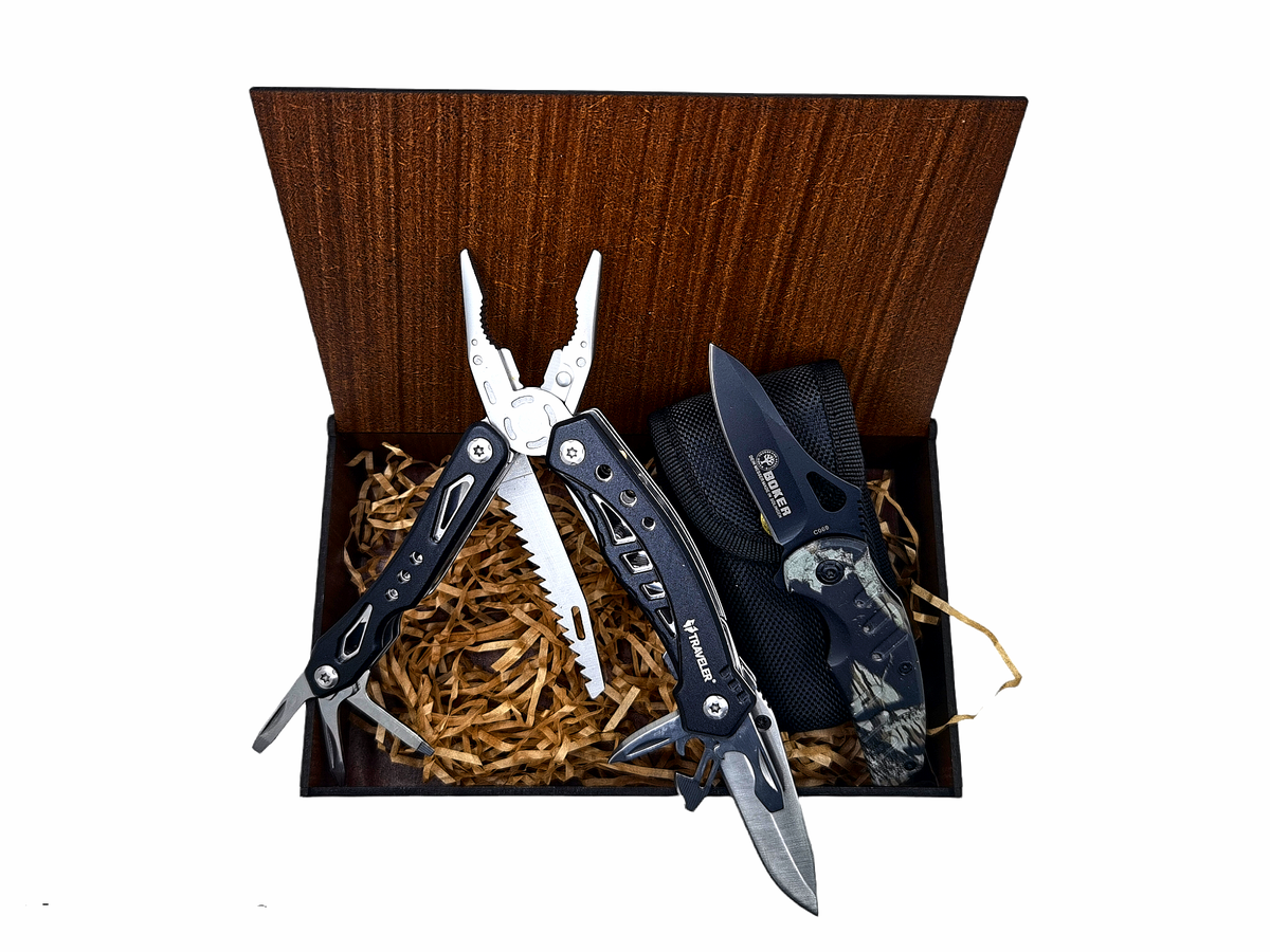 Traveler Multitool/Boker Pocket Knife Combo in Gift Box Shop Today